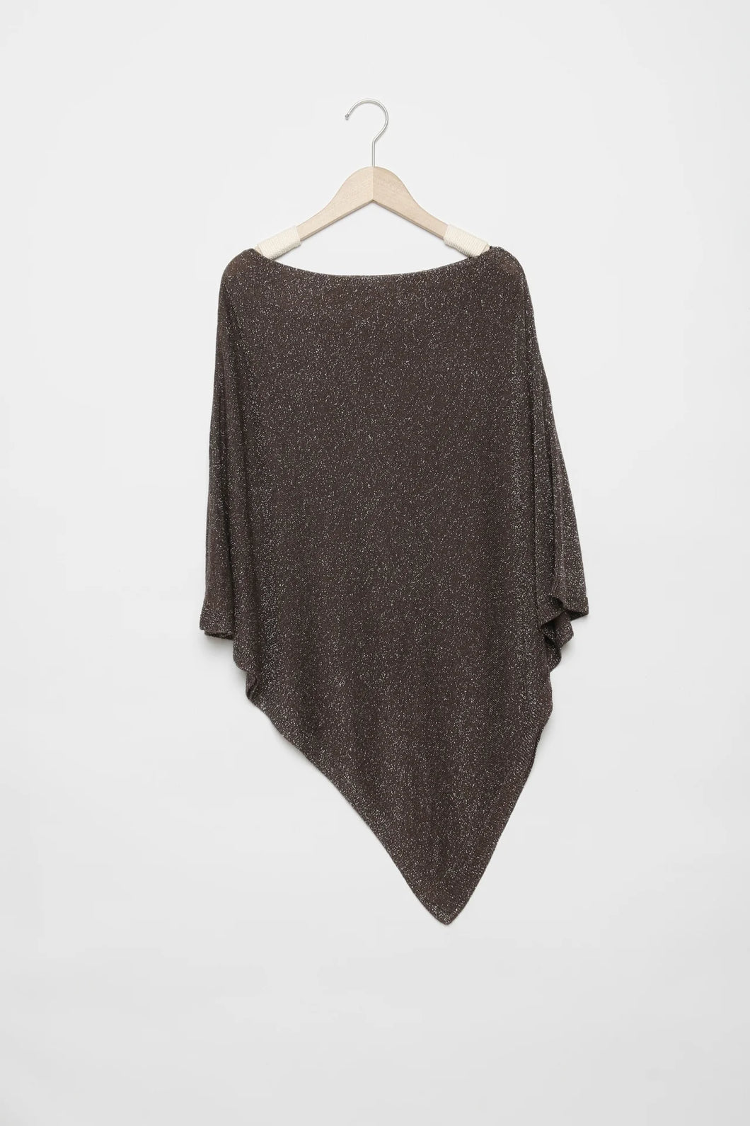 Poncho lurex chocolate